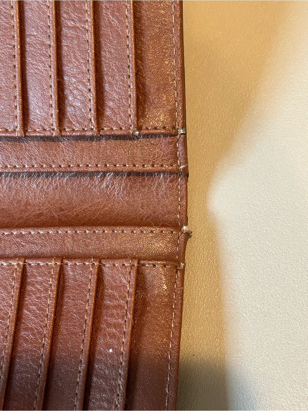 Fossil Brown and Cream Striped Signature Clutch Wallet - Picture 6 of 6